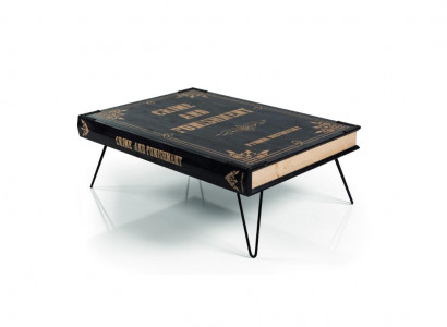 Designer Couchtisch Wohnzimmer möbel Schwarzer Loft Buch Luxus Tisch